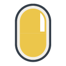 This is an image of a clip-art pill