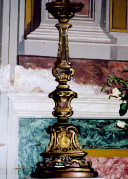 Candlestick with arms of King Henry IX and I