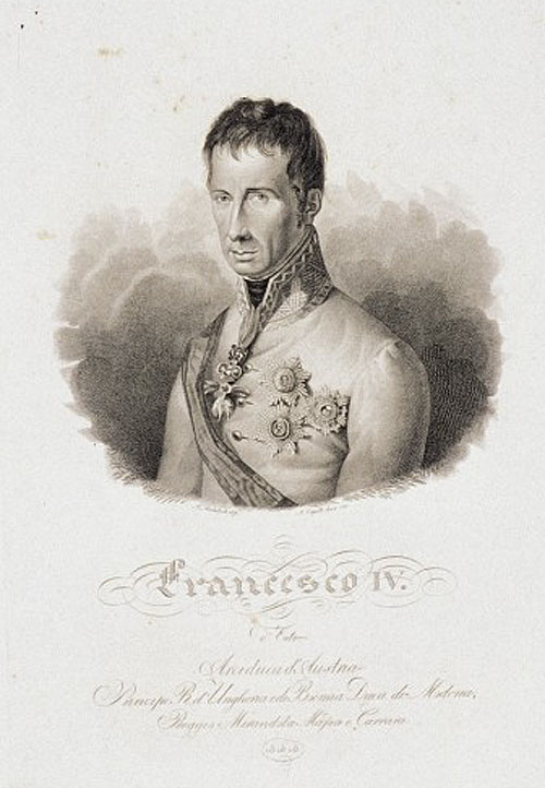 Engraving of Duke Francis IV of Modena