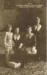 Princes Luitpold and Albert of Cornwall and Rothesay with Princes Leopold and Charles of Belgium