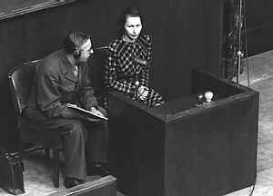 Wladislava Karolewska, a victim of medical experiments, a prosecution witness at the Doctors Trial.