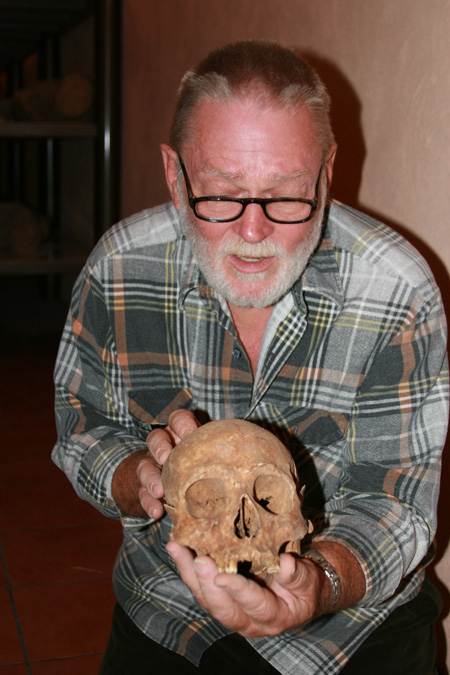 Dr. Early Examines a Skull
