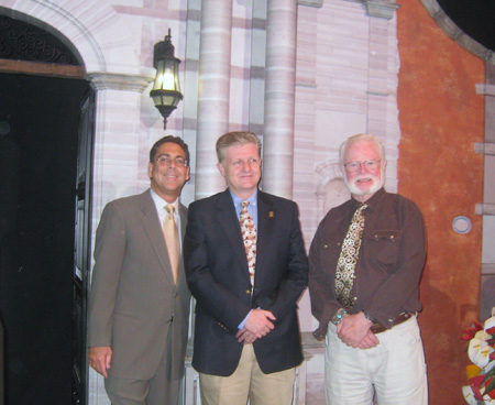 Marc Corwin(left), Mayor Eduardo Romero Hicks(center), and Dr Melbye (right)