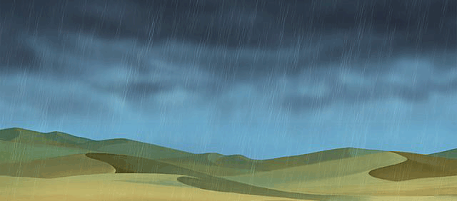 rain in the desert