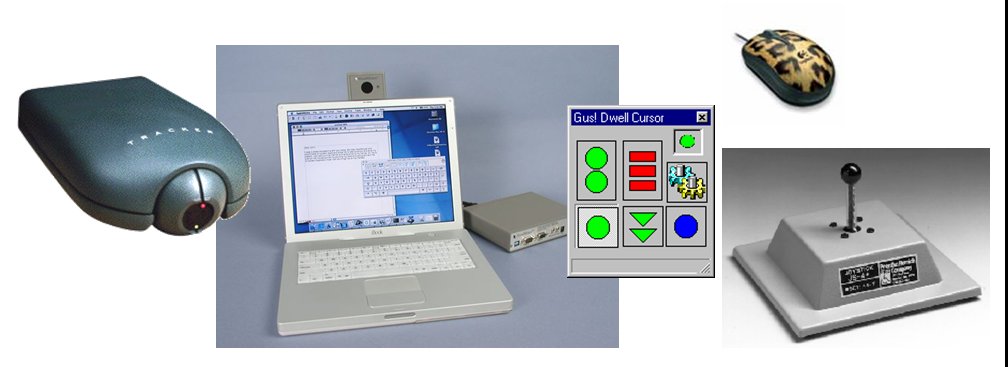 Screenshot of pointing devices