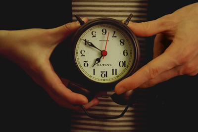 clock and hands