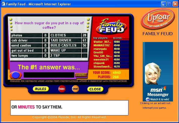 MSN Games - Family Feud