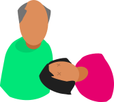 2D Graphic of Mr. Green and Ms. Peacock