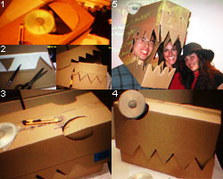 Making the Cardboard Dinosaur and final product