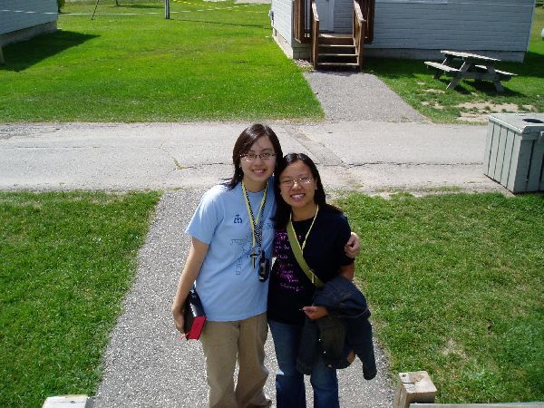 Auntie Mona and my sister. Mona is one of the nicest people I've met so far