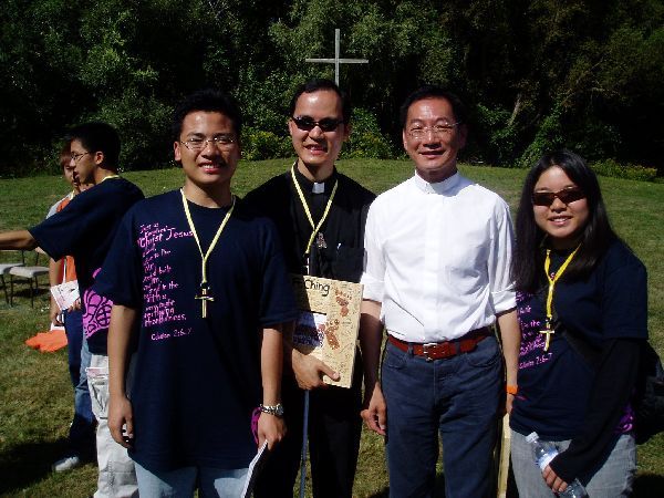 Taking a picture with Fr. Ching and Fr. Tam after the Commissioning Mass. Thanks for coming to support us, we are very fortunate to have you be part of of our living camp.