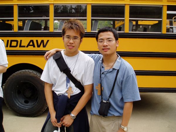 Taking a picture with Clement. Don't worry Clement, I don't bite.