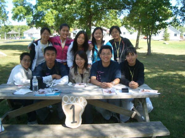 Taking a picture during bible sharing period...I guess Wishflo is part of the Men's Team..jkjk. We may look serious in this picture, but really, we are not!!