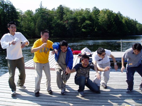 Oh yes, we are testing out the docks...and trust me, its safe.