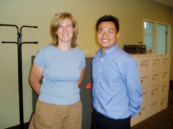 Taking a picture with my supervisor, Suzanne