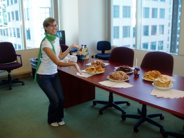 The students decided to pull something together for the staff. And Marie was our head waitress...haha!