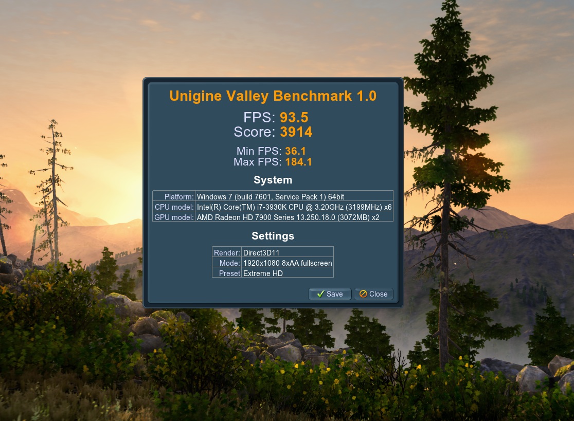 UNIGINE Valley Benchmark 3.10  pc