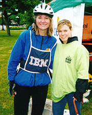 IGS team captain Ruth Hibbard poses with Josee Chouinard