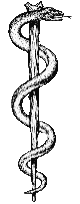 Rod of asclepius. Symbol of medicine